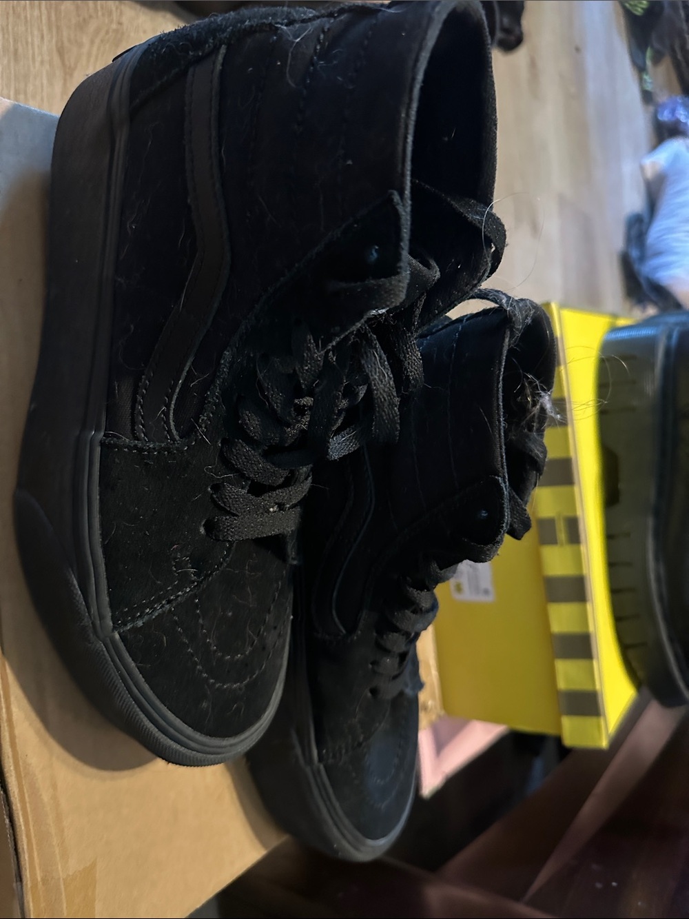 Vans Black High-Top Skate Platforms